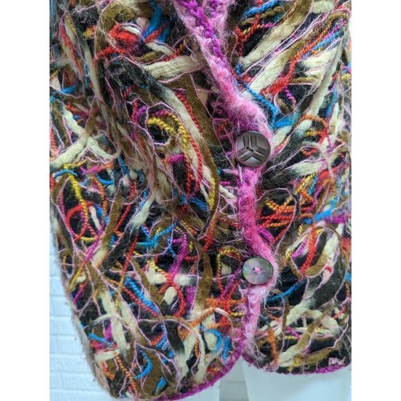 L. Leslie Designs Original Vintage Women's Multi-Color Wool Vest - Picture 6 of 6